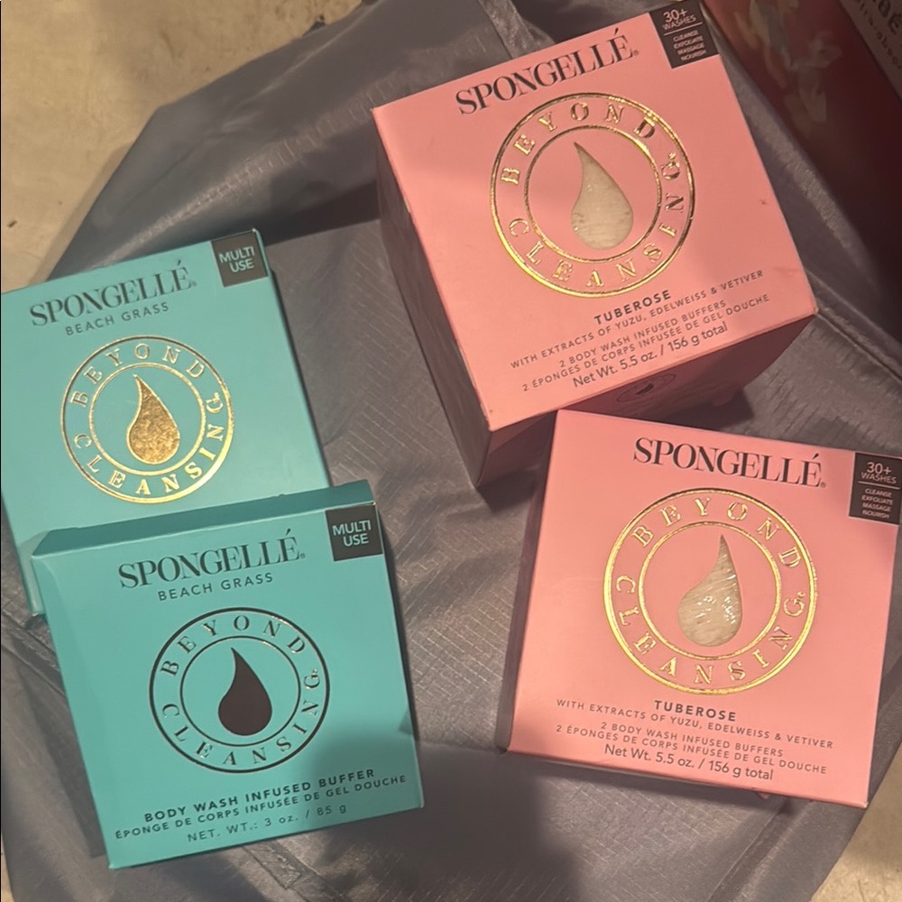 Spongellé Exfoliant & Scrub Set - Beach Grass & Tuberose